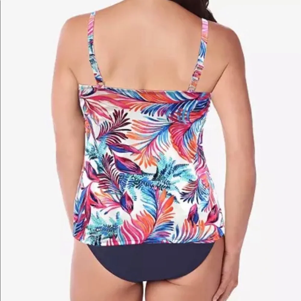 NWT‎ Swim Solutions Sienna Surplice Bra Tankini